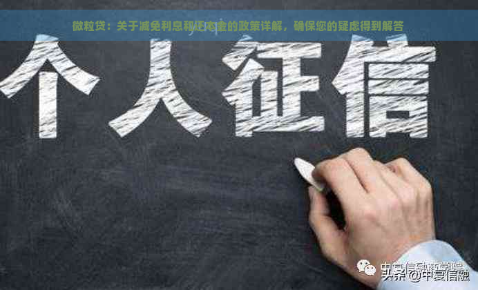 微粒贷：关于减免利息和还本金的政策详解，确保您的疑虑得到解答