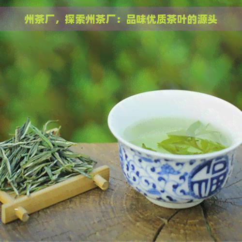 州茶厂，探索州茶厂：品味优质茶叶的源头