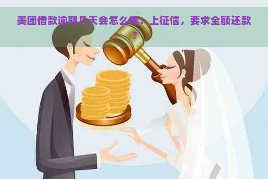 美团借款逾期几天会怎么样：上，要求全额还款？