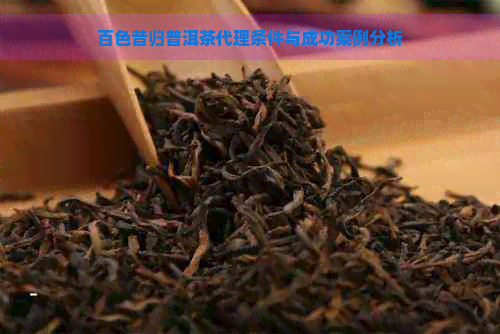 百色昔归普洱茶代理条件与成功案例分析