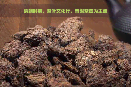 清朝时期，茶叶文化行，普洱茶成为主流