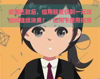 逾期还款后，信用额度仅剩一元该如何继续消费？ - 信用卡使用指南