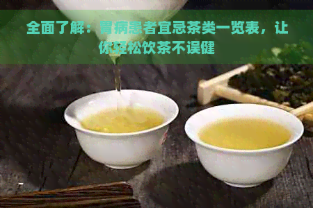 全面了解：胃病患者宜忌茶类一览表，让你轻松饮茶不误健