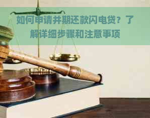 如何申请并期还款闪电贷？了解详细步骤和注意事项