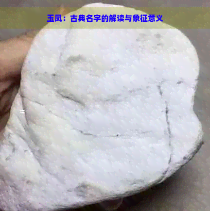 玉凤：古典名字的解读与象征意义