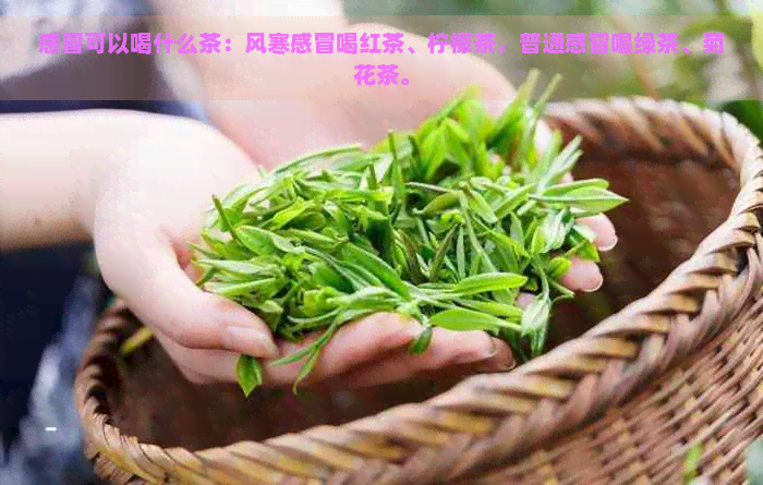 感冒可以喝什么茶：风寒感冒喝红茶、柠檬茶，普通感冒喝绿茶、菊花茶。