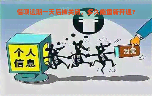 借呗逾期一天后被关闭，多久能重新开通？