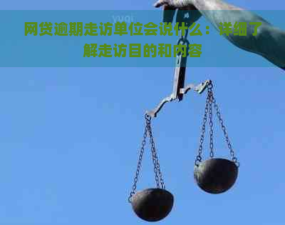 网贷逾期走访单位会说什么：详细了解走访目的和内容