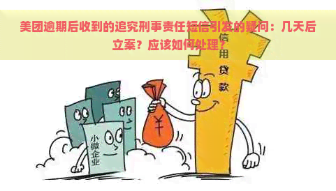 美团逾期后收到的追究刑事责任短信引发的疑问：几天后立案？应该如何处理？