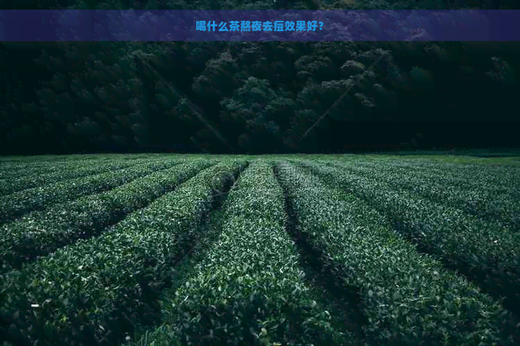 喝什么茶熬夜去痘效果好？