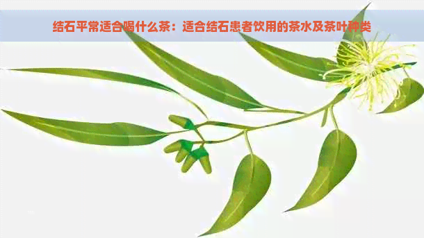 结石平常适合喝什么茶：适合结石患者饮用的茶水及茶叶种类