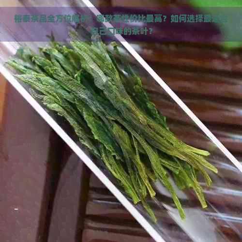 裕泰茶品全方位解析：哪款茶性价比更高？如何选择最适合自己口味的茶叶？