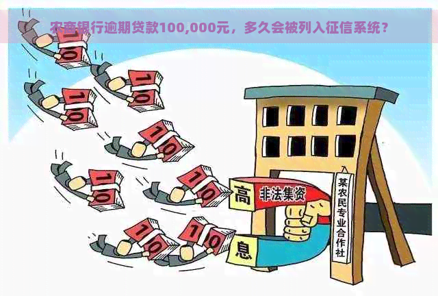 农商银行逾期贷款100,000元，多久会被列入系统？