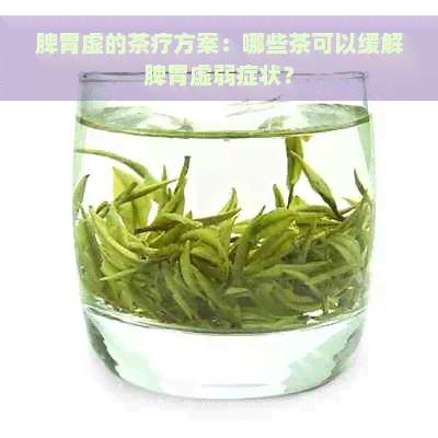 脾胃虚的茶疗方案：哪些茶可以缓解脾胃虚弱症状？