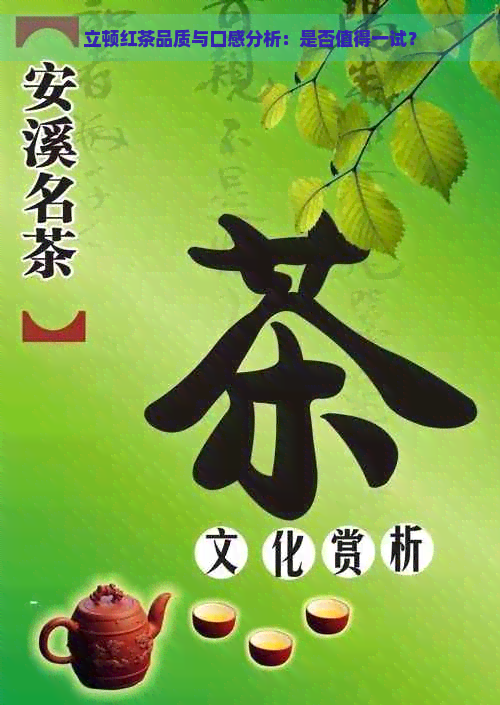 立顿红茶品质与口感分析：是否值得一试？