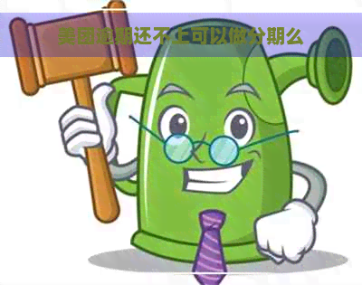 美团逾期还不上可以做分期么