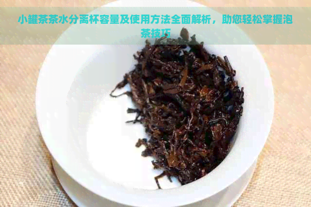 小罐茶茶水分离杯容量及使用方法全面解析，助您轻松掌握泡茶技巧