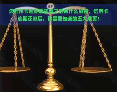 欠信用卡逾期后还清之后有什么危害，信用卡逾期还款后，你需要知道的五大危害！