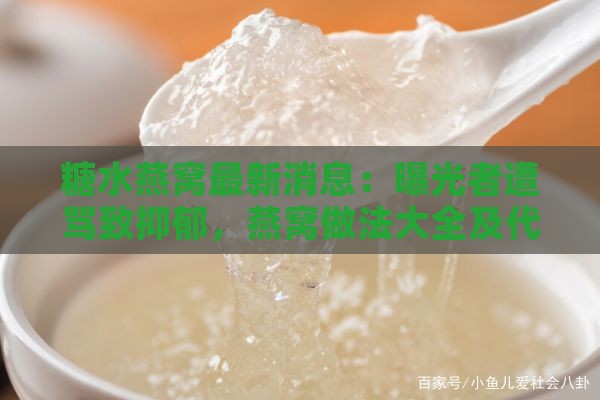 糖水燕窝最新消息：曝光者遭骂致抑郁，燕窝做法大全及代言人揭秘