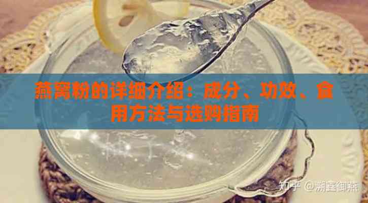 燕窝粉的详细介绍：成分、功效、食用方法与选购指南