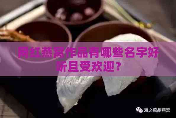 网红燕窝作品有哪些名字好听且受欢迎？