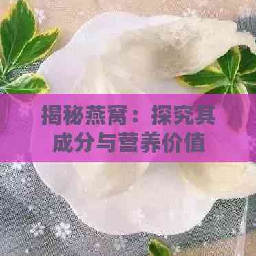 揭秘燕窝：探究其成分与营养价值