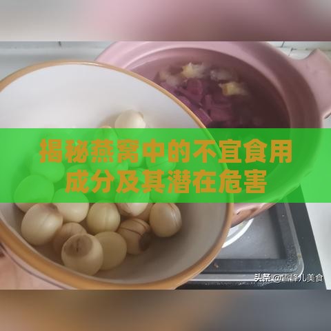 揭秘燕窝中的不宜食用成分及其潜在危害