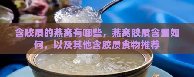 含胶质的燕窝有哪些，燕窝胶质含量如何，以及其他含胶质食物推荐