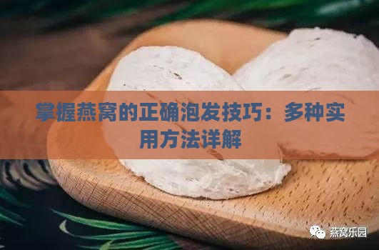 掌握燕窝的正确泡发技巧：多种实用方法详解