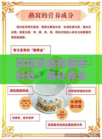 燕窝黄精有哪些好处：滋补养生、增强免疫、改善睡眠与延缓衰老的全方位解析