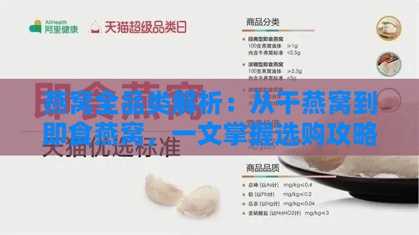 燕窝全品类解析：从干燕窝到即食燕窝，一文掌握选购攻略与功效区别