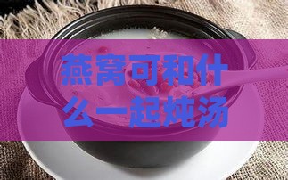 燕窝可和什么一起炖汤增强营养口感