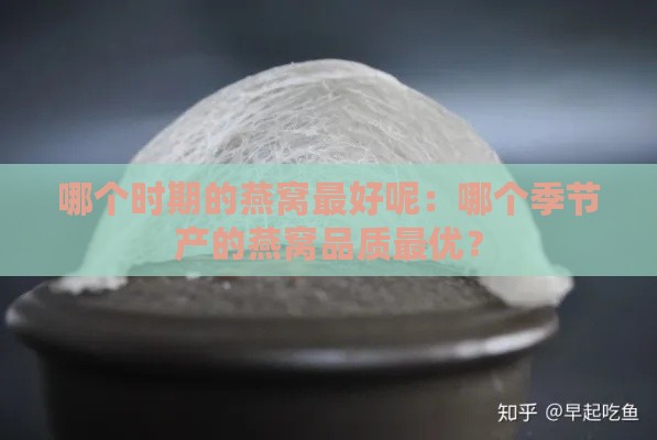 哪个时期的燕窝更好呢：哪个季节产的燕窝品质更优？