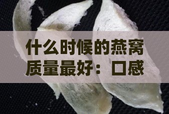 什么时候的燕窝质量更好：口感、安全与品质更佳时期探究