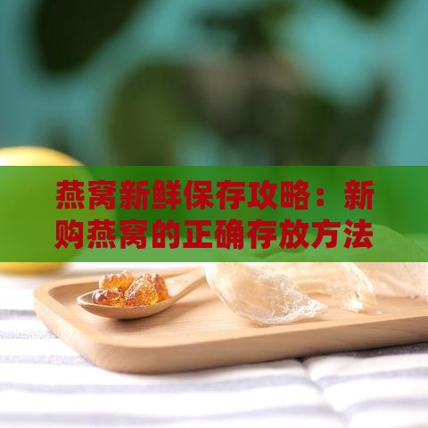 燕窝新鲜保存攻略：新购燕窝的正确存放方法