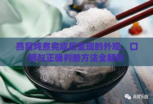 燕窝炖煮完成后呈现的外观、口感与正确判断方法全解析