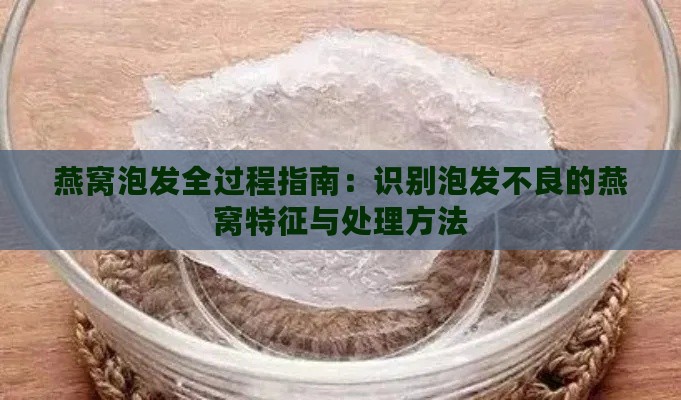 燕窝泡发全过程指南：识别泡发不良的燕窝特征与处理方法