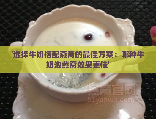 '选择牛奶搭配燕窝的更佳方案：哪种牛奶泡燕窝效果更佳'