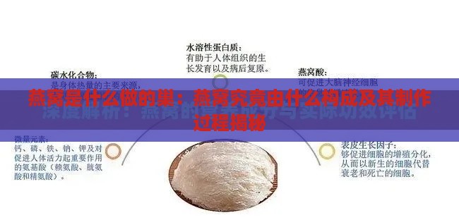 燕窝是什么做的巢：燕窝究竟由什么构成及其制作过程揭秘