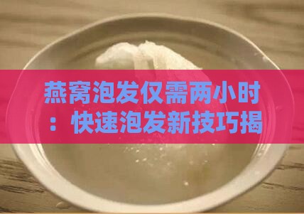 燕窝泡发仅需两小时：快速泡发新技巧揭秘