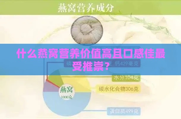 什么燕窝营养价值高且口感佳最受推崇？