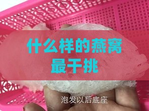 什么样的燕窝最干挑