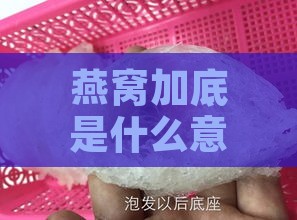 燕窝加底是什么意思