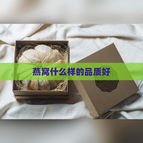 燕窝什么样的品质好