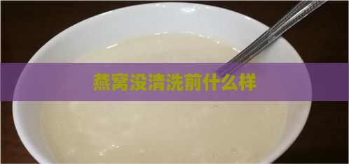 燕窝没清洗前什么样