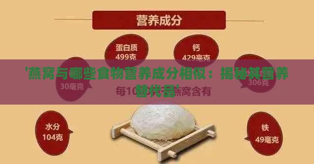 '燕窝与哪些食物营养成分相似：揭秘其营养替代品'