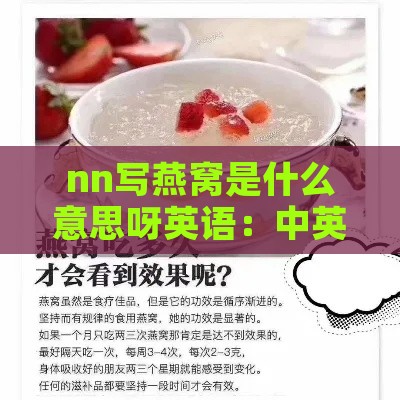 nn写燕窝是什么意思呀英语：中英文对照解释及作文示例