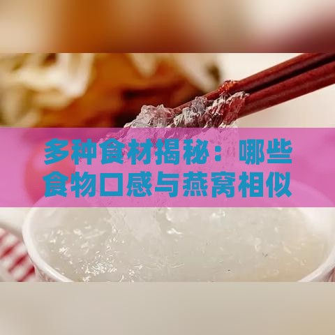 多种食材揭秘：哪些食物口感与燕窝相似及营养价值对比