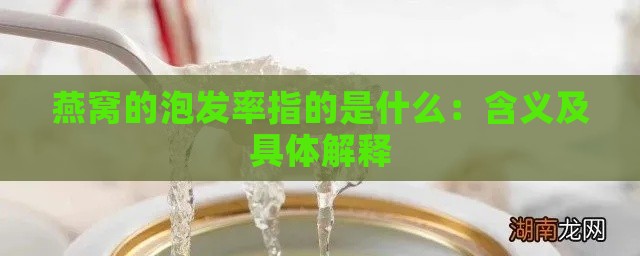 燕窝的泡发率指的是什么：含义及具体解释