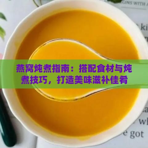 燕窝炖煮指南：搭配食材与炖煮技巧，打造美味滋补佳肴